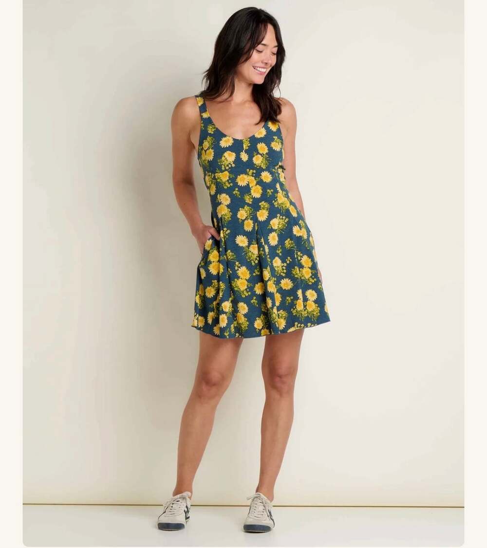 TOAD & CO Sunkissed Tank Godet Dress COLOR: MIDNIGHT PRINT Size XS NWT